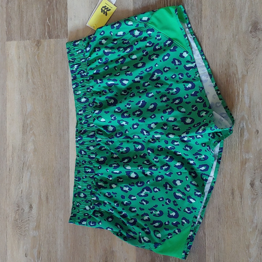 All in Motion Green and Blue Leopard Athletic Shorts